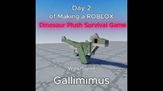 Day 2 of Making a ROBLOX Dinosaur PLUSH STYLED Survival Game #roblox #shorts #devlog #day2 #dino