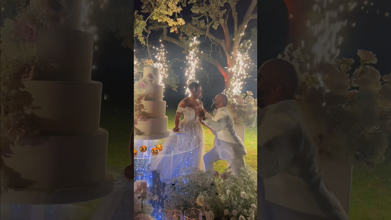 Wedding cake cutting on another level! 