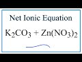Net Ionic Equations and Solubility
