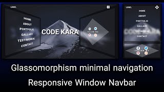 Learn how to create responsive glassmorphism navigation - css and javascript - codekara