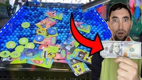 I Spent $100 On The BRAND NEW SpongeBob Coin Pusher And WON!