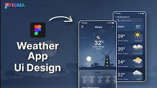 Weather App Ui design in figma | Figma UI Design Tutorial screenshot 4