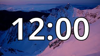 12 Minute Timer | Snowy Mountains | NO Music