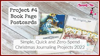 Creating Faux Post Cards From Christmas Book pages - Christmas 2022