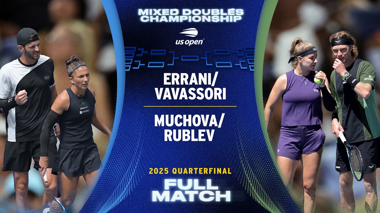 Muchova/Rublev vs. Errani/Vavassori Full Match | 2025 US Open Quarterfinal