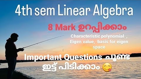 4th sem bsc maths linear algebra sure question 💯 solved | important topics | Eigen values, basis .