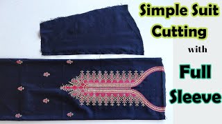 Simple Suit Cutting For Beginners | Full sleeve | English Subtitles | Stitch By Stitch screenshot 4