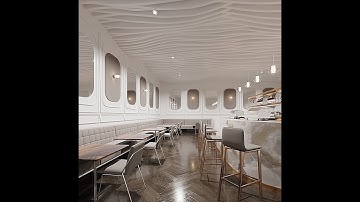small coffee shop design Modeling Tutorial in 3ds max + corona render