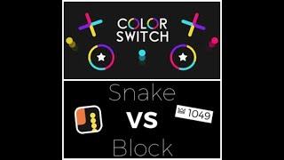 Snake vs Block And Color Switch Gameplay screenshot 2