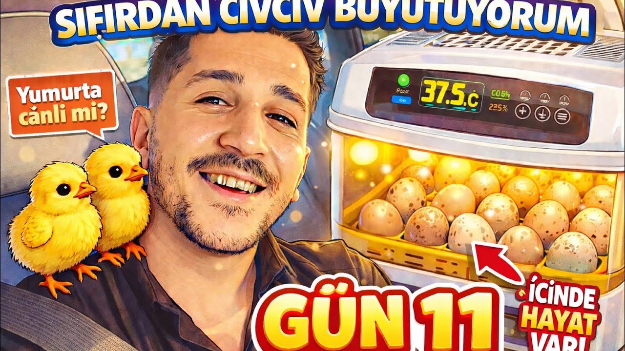 Sıfırdan Civciv Büyütüyorum | Kuluçka 11. Gün – İçinde Hayat Var mı? 🥚🐣 #civciv #kuluçka 