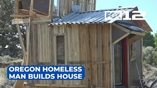 Bend homeless man builds makeshift 2-story home along busy street