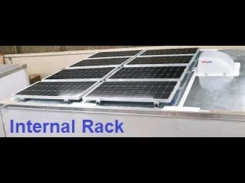 Cargo Trailer Solar Panels Installed Using an Internal Rack  @ev4u