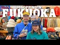 Thrifting in japan  vintage shopping in fukuoka vlog best yatai food stalls places to eat 2024