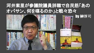 河井案里が参議院議員辞職で自民筋「あのオバサン、何を喋るのか」と戦々恐々　by 榊淳司