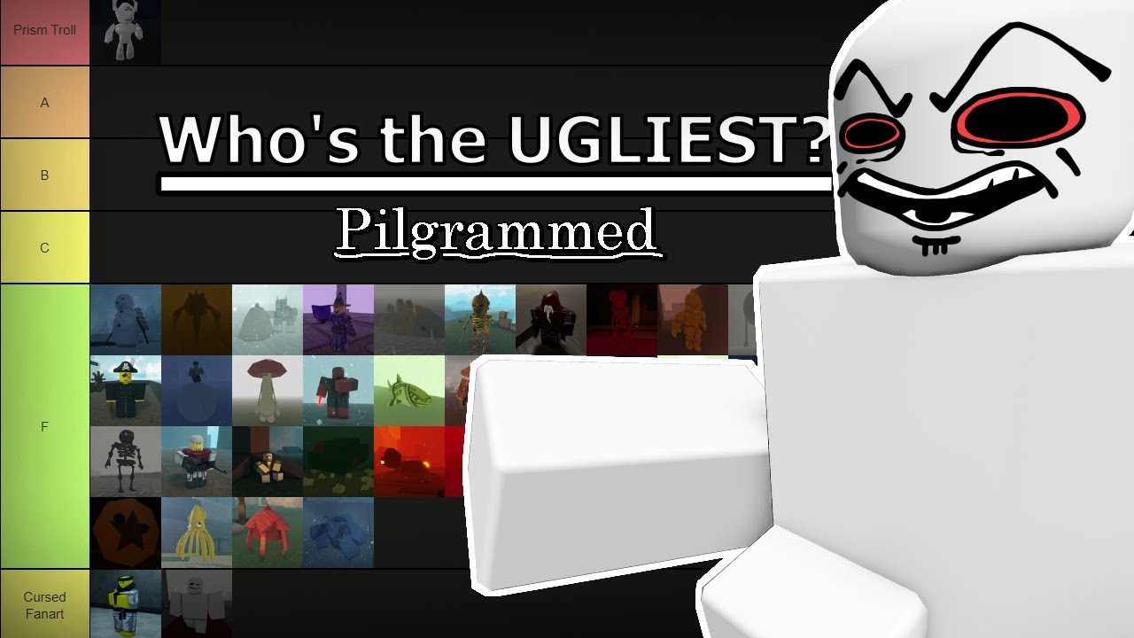 Roblox Pilgrammed Bosses Ranked By Ugliness Tierlist YouTube 