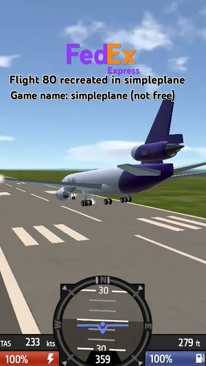 FedEx Express Flight 80 #aviation #planecrash #shorts #simpleplanes #turbopropfs