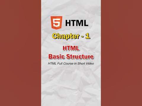 HTML Basic Structure - HTML Short Video Course. #html #htmlshorts # ...