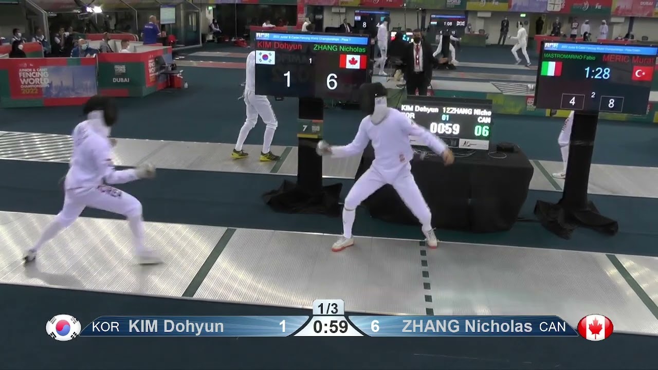 2022 230 T16 06 M E Cadets Individual Dubai UAE WCH 7 ZHANG CAN vs KIM KOR