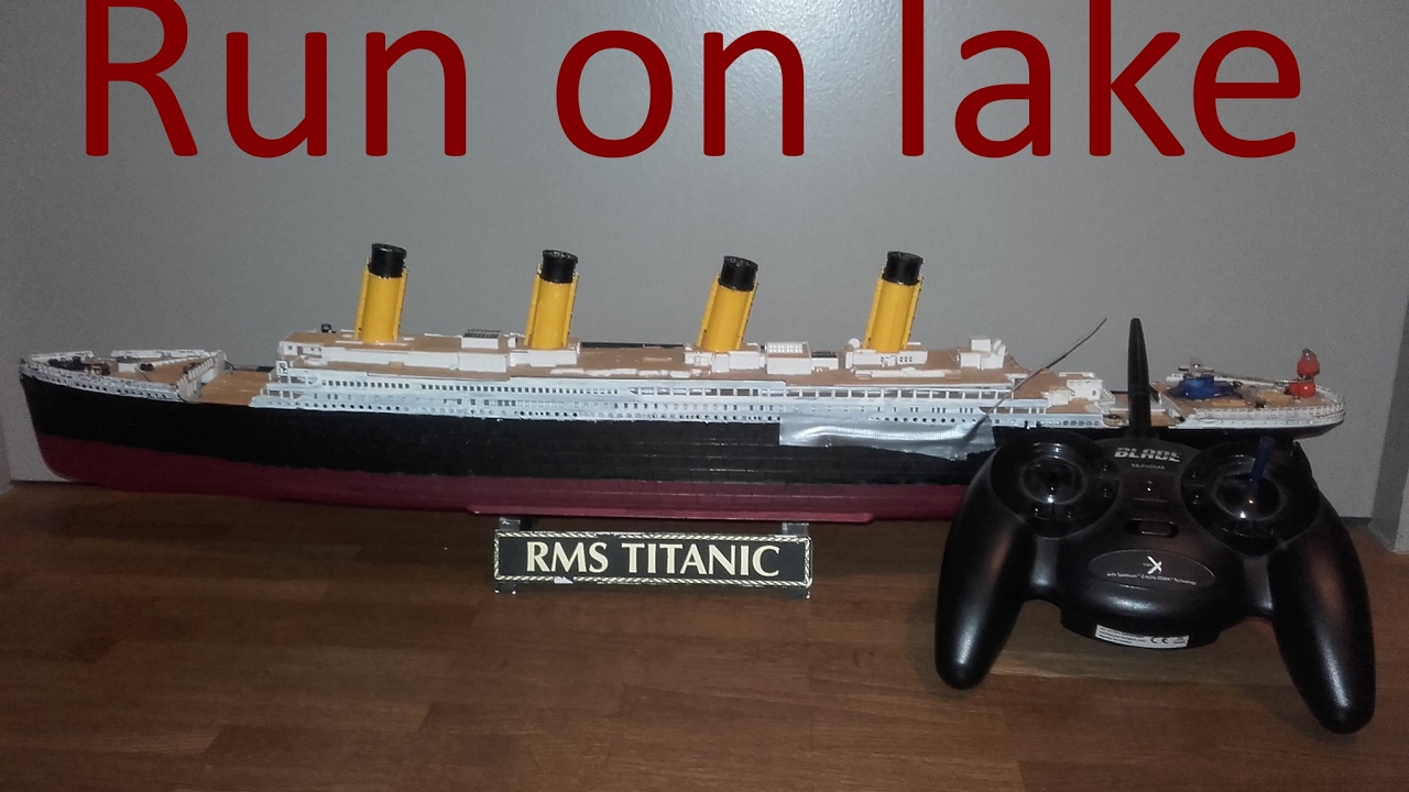 RC Titanic first run on lake. YouTube