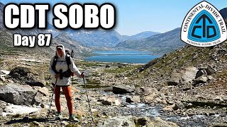 CDT Day 87 Boulders Snow Hiking Up Knapsack Col Continental Divide 2026 SOBO