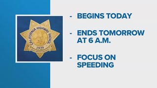 CHP increases patrols for 24-hour crackdown on speeding