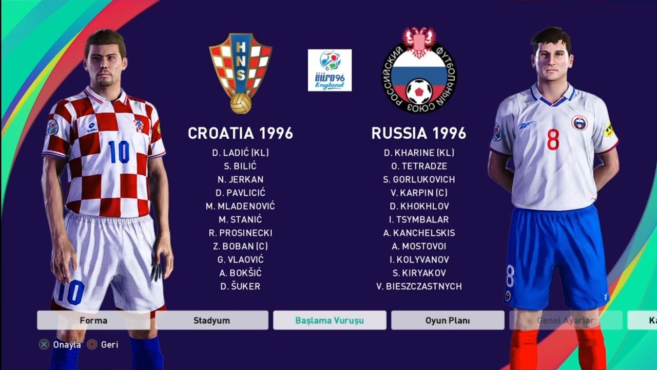 Euro 96 D Grubu 5.maç Croatia Russia 