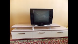 TECHLINK PM120LO Panorama TV Stand High Gloss Black Base with Light Oak Top Panel and Chrome Feet Мебель. Сборка. Фурнитура. Поделки своими руками. Сделай сам.