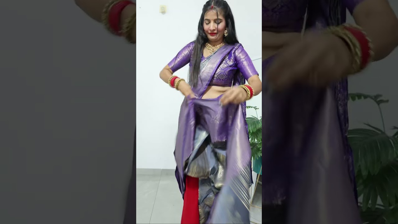 Banarasi saree tutorial #saree #drape #sareedraping #rekhamishra