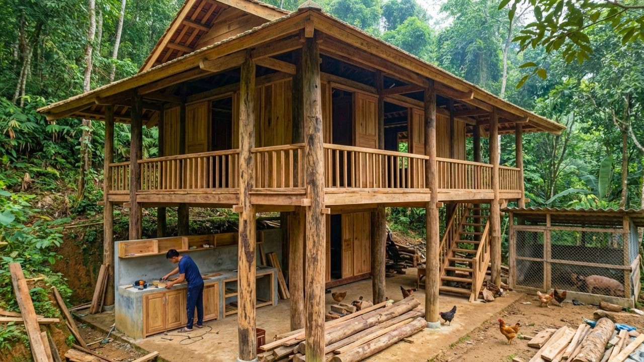 Renovating The Wooden House In The Forest After Many Years Of Living ...