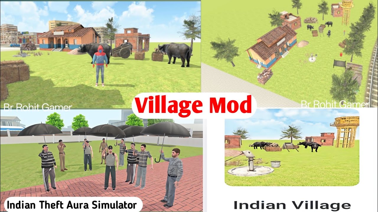 New Village Mod+Rain mod in indian theft aura simulator New update 
