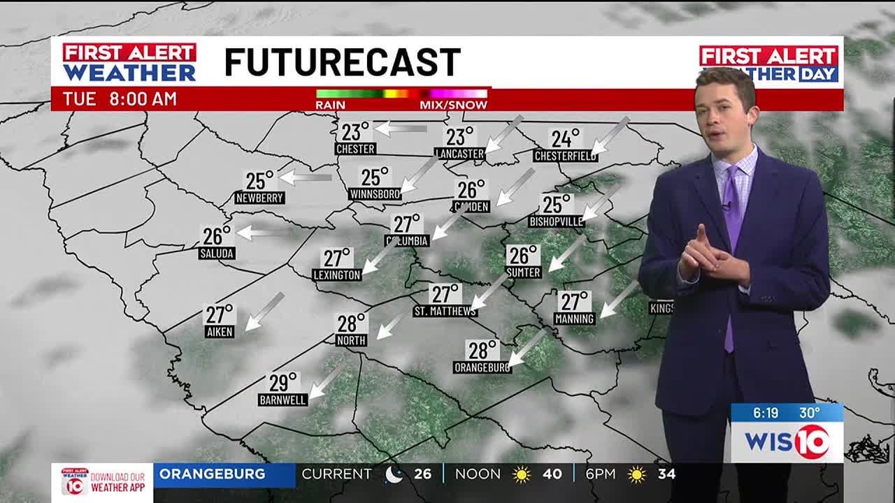 Dangerous cold begins with light snow possible Tuesday - YouTube