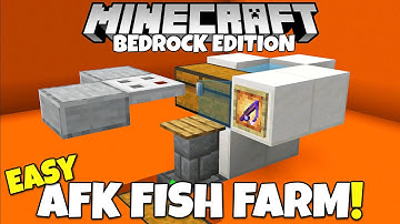 Minecraft Bedrock: FAST WORKING AFK Fish Farm Tutorial! MCPE Xbox PC PS5