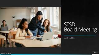 March 16, 2026, STSD School Board Meeting