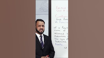 PGC lectures-Inter Part 2-KPK Board-Computer Science-Chapter 6 - Components of Functions