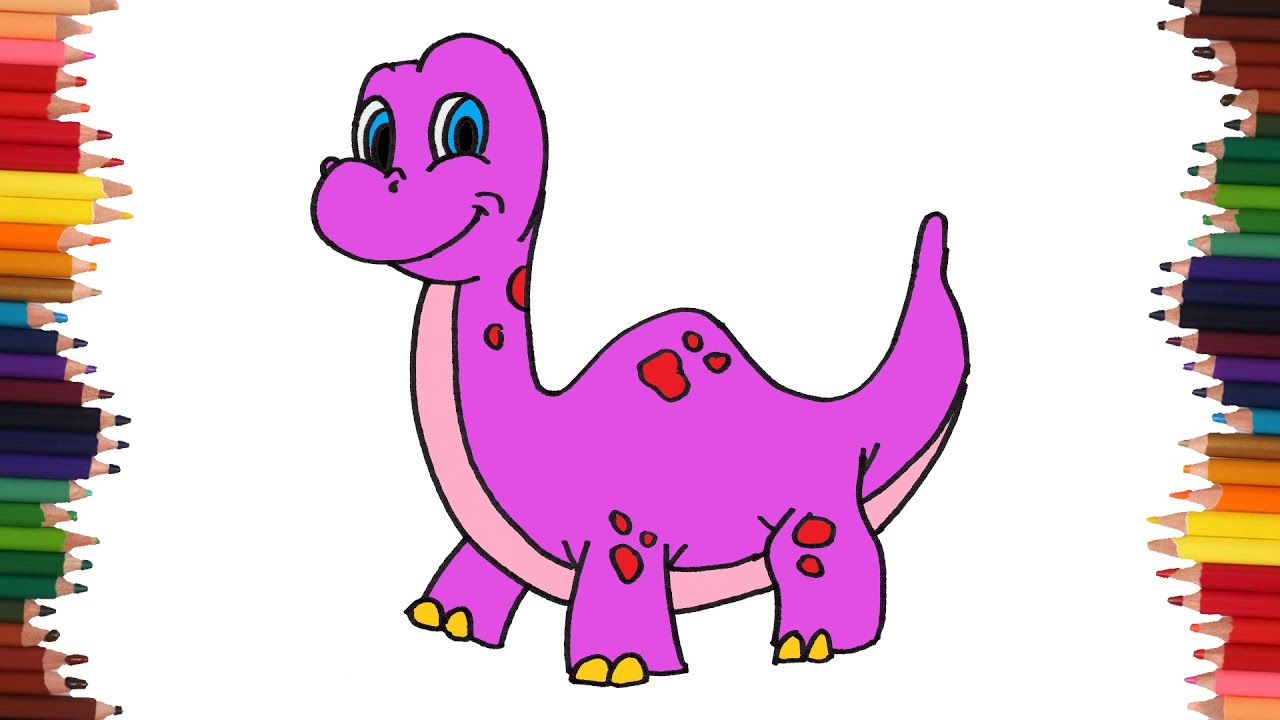 Como dibujar un DINOSAURIO paso a paso y MUY FACIL