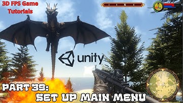 Part 39: Menu - Set Up Main Menu | 3D FPS Game in Unity Tutorial Series For Beginners 2024