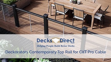 Contemporary Top Rail for Deckorators CXT Pro Cable Rail