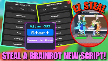 [NEW UPD🍬] Best Steal a Brainrot Ajjan Hub Script *No Key* | Instant Steal, NoClip, Anti Steal, Tw