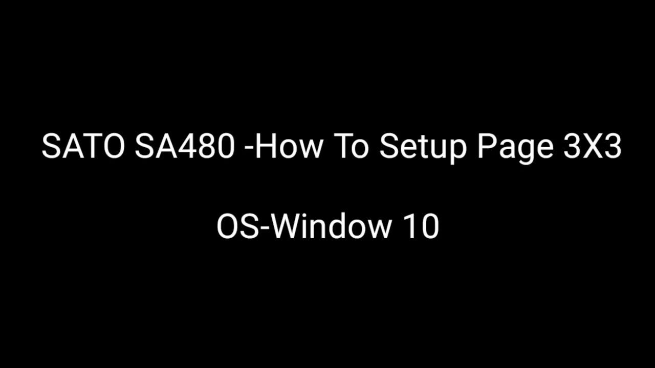 Sato sa408 label printer page setup settings step by step youtube