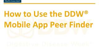 DDW 2017 Mobile App - Peer Finder