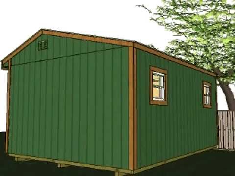 16x12 Garden Shed Plans - YouTube