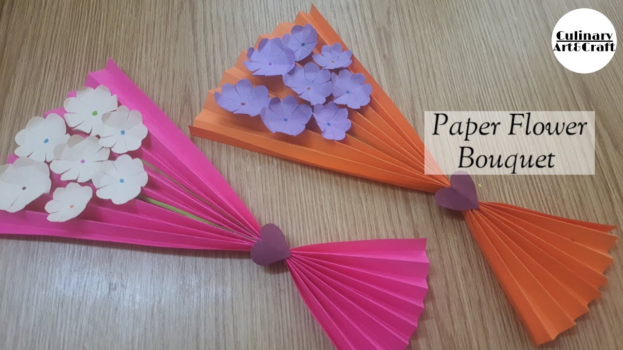 DIY Paper Flower BOUQUET/ Birthday gift ideas/Flower Bouquet making at  Homemade Easy Craft (Cute) -…