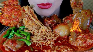 ASMR SEBLAK TUNJANG DAN BAKSO PEDAS | ASMR MUKBANG INDONESIA