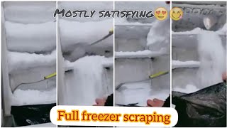 #Asmr full freezer scraping😍😋//Mostly satisfying....// Must watch video