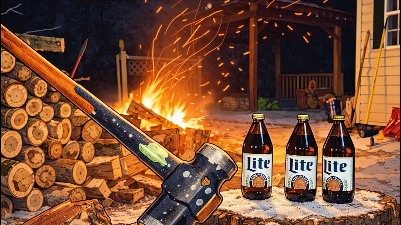 Outside with Scheib is live! Splitting limb wood for Al with the Ruggedmade RS 737!!!