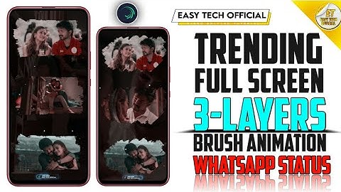 Trending 3 Layer Drawing Brush Effect Full Screen Status|AlightmotionTutorial|Easy Tech Official