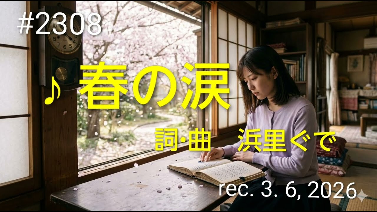 ♪春の涙　浜里ぐで　【Original Song】(詞･曲 : 浜里ぐで)