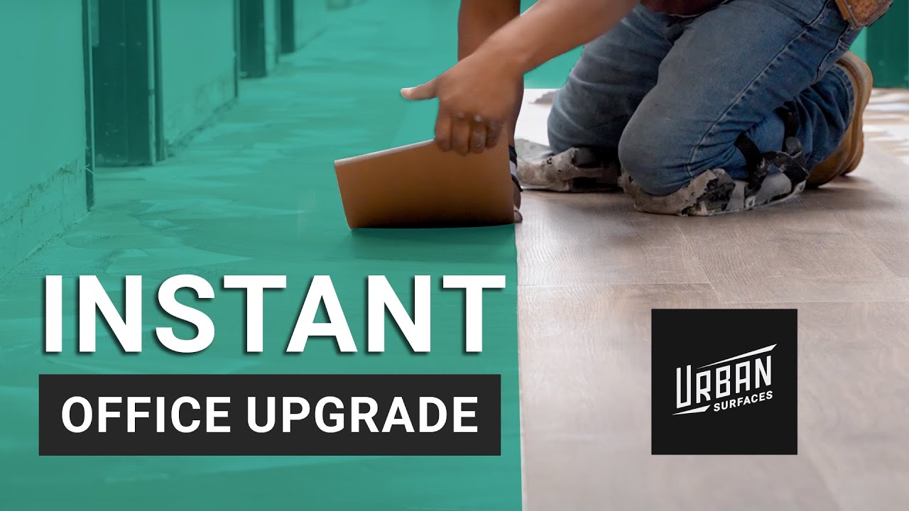INSTANT OFFICE UPGRADE - Vibrant VINYL Flooring Transformation | FAST INSTALLATION