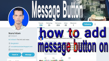 how to add message button on twitter profile