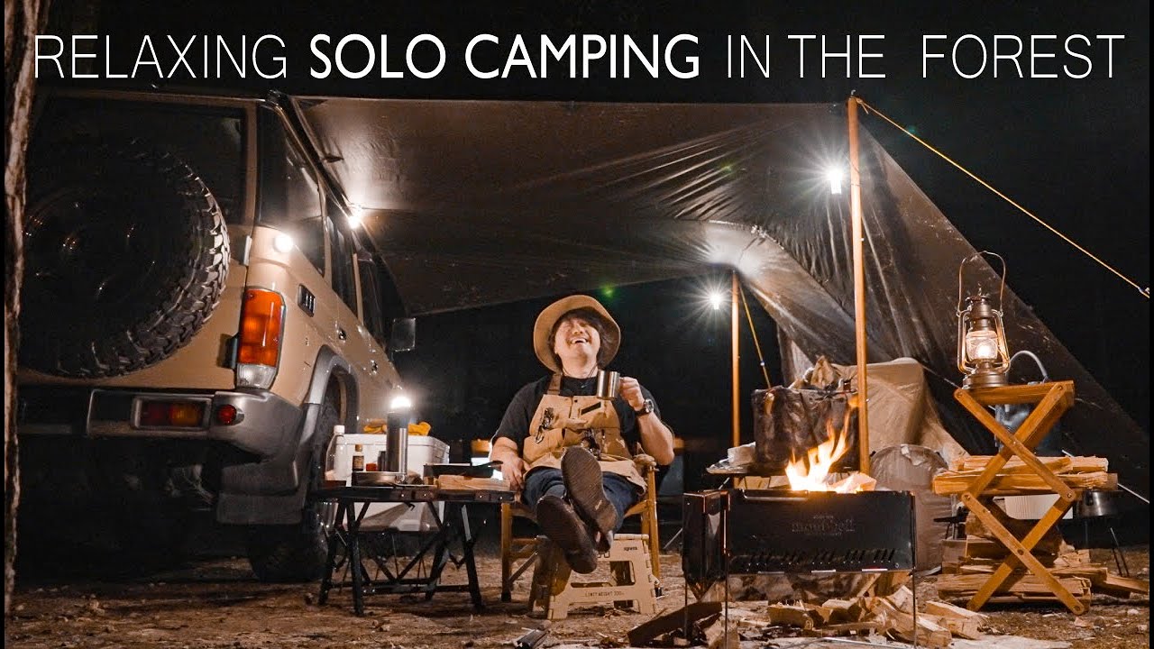 Solo Camping】Toyota Land Cruiser 70 Series × DD Tarp XL 4.5m×3m